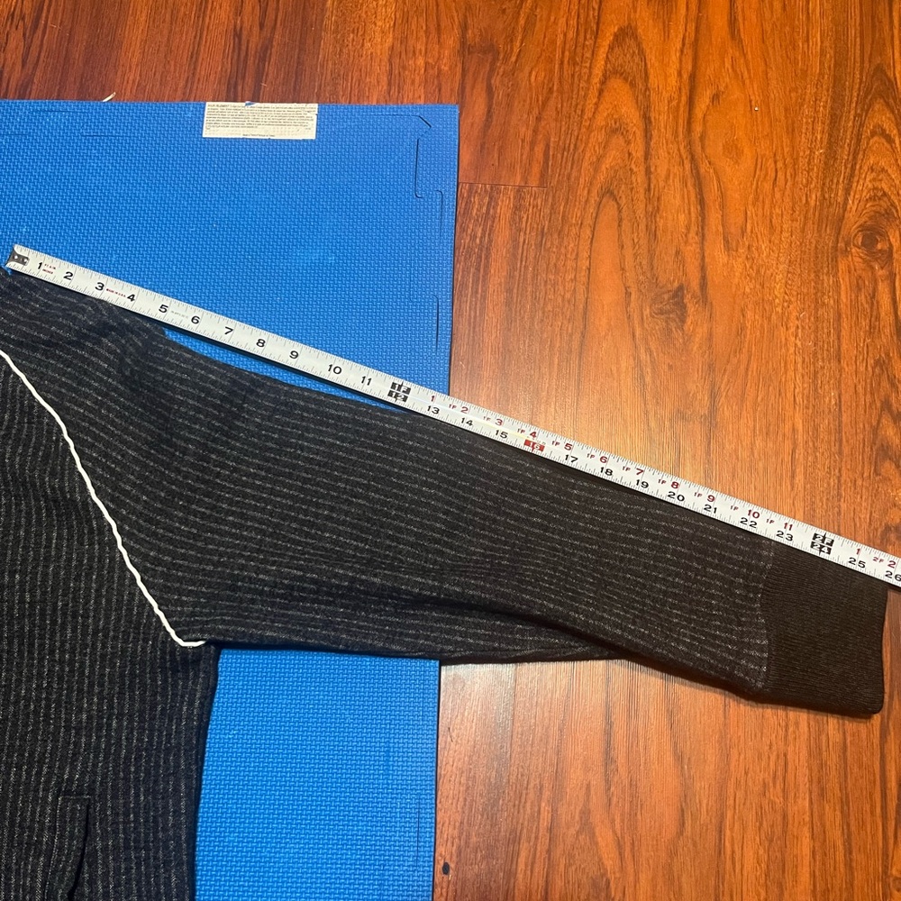 Todd Snyder Chalk Stripe Track Jacket Charcoal Medium - Picture 5 of 9
